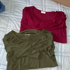 Free kisses Olive Green and Maroon Half sleeves